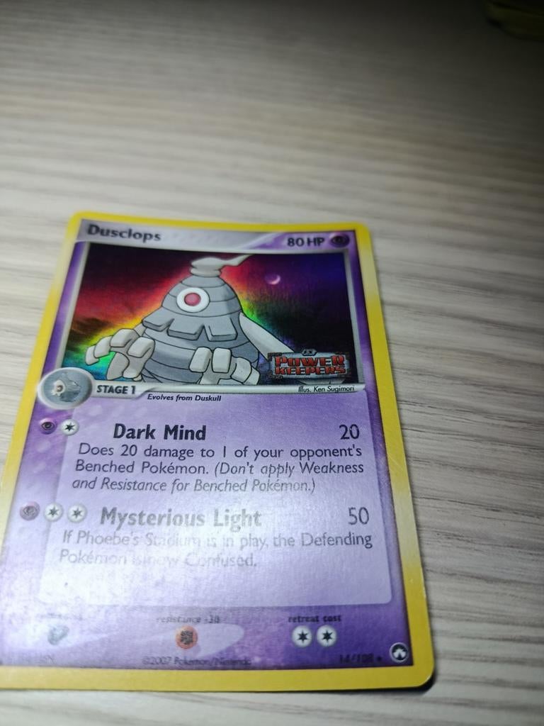 Pokemon Dusclops Holo, Enlèvement ou Envoi