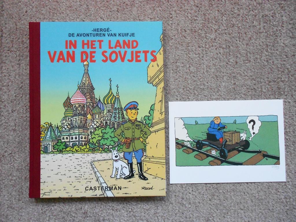 Kuifje - In het Land van de Sovjets -hc +ex-libris 48 van 99, Eén stripboek, Nieuw, Ophalen of Verzenden, Herge