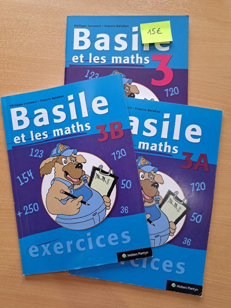 Basile et les maths 3 - Manuel scolaire math, Enlèvement, Comme neuf, Primaire, Mathématiques A
