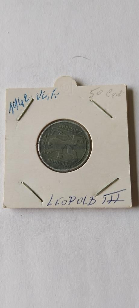 Leopold 3 1fr 1942 fl fr, Envoi, Métal, Monnaie en vrac