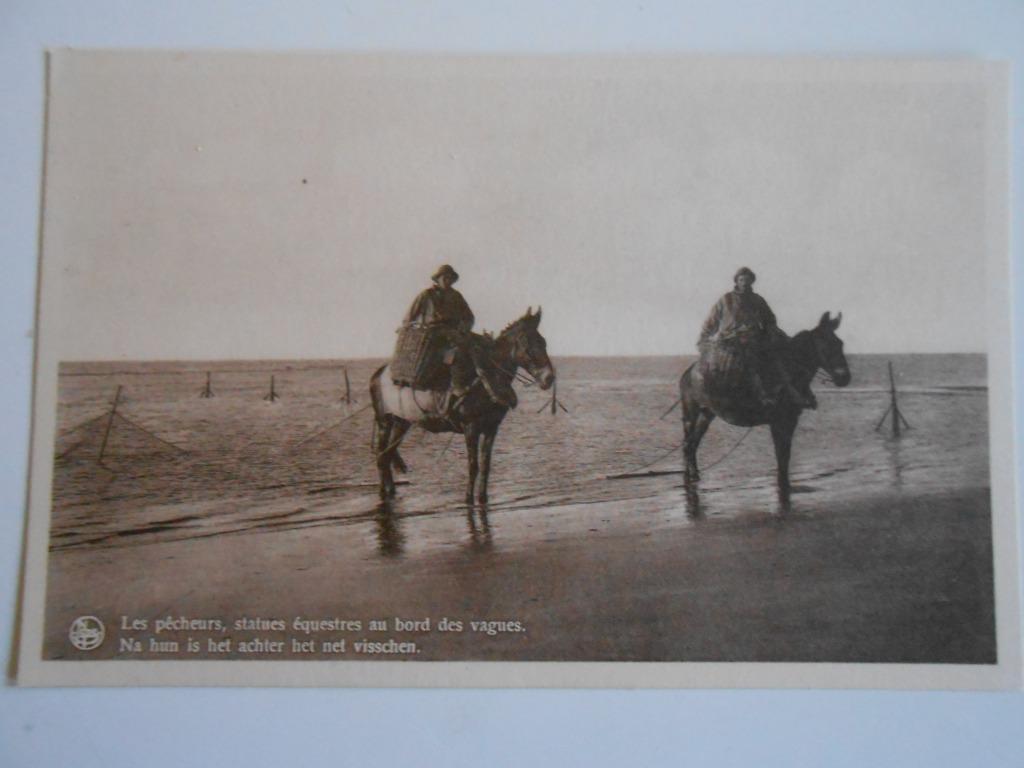 Postkaart Nieuwpoort-Bad , garnaalvissers, Ophalen of Verzenden