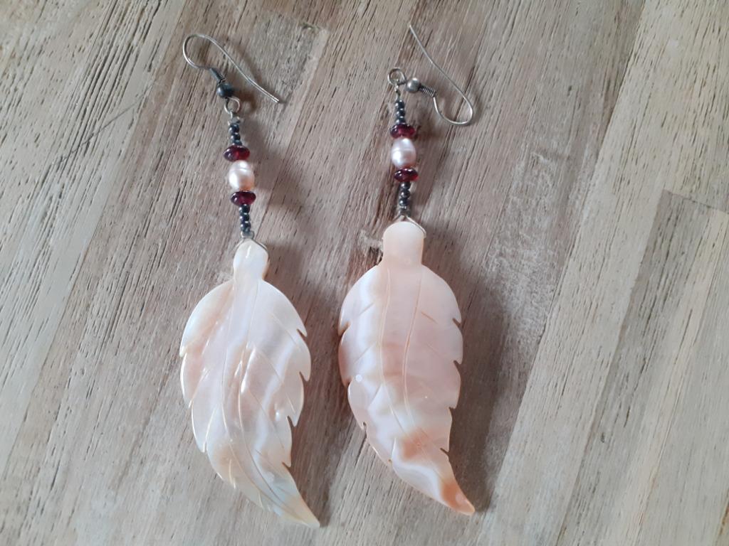oorbellen veren/pluimen, Ophalen of Verzenden, Zo goed als nieuw, Hangers