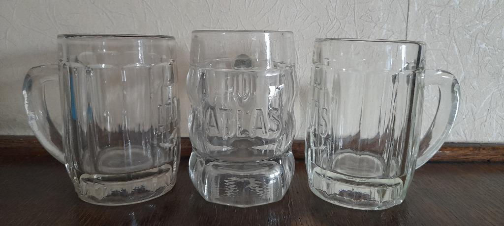 bierglazen pul Atlas, Ophalen of Verzenden, Gebruikt, Bierglas