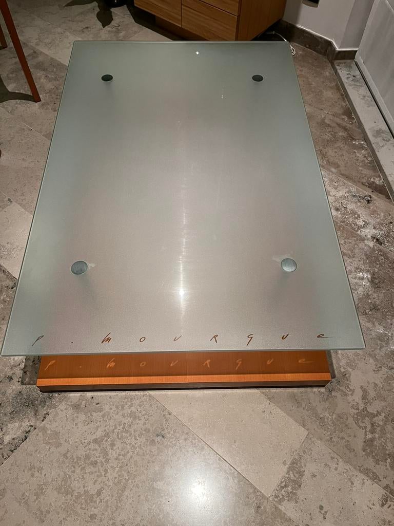 Salontafel op wieltjes (H 33,5 B 80 L 120cm) Merk P. Mourgue, Ophalen, 100 tot 150 cm, 50 tot 100 cm, Zo goed als nieuw