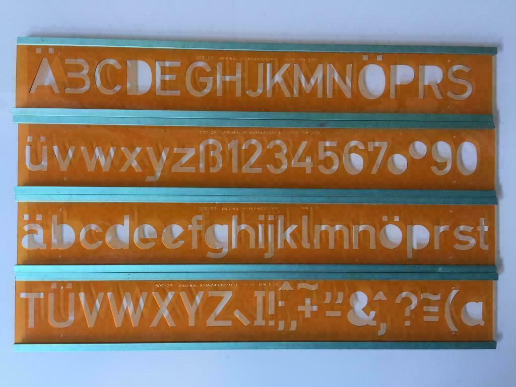 Original Standardgraph 202/28 Lettering Guide vintage, Antiek en Kunst, Ophalen of Verzenden