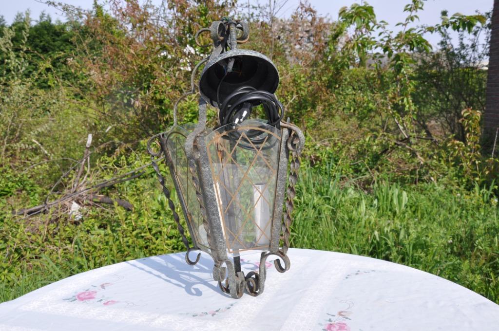 lanterne de hall fer forgé vitre facette, Enlèvement ou Envoi