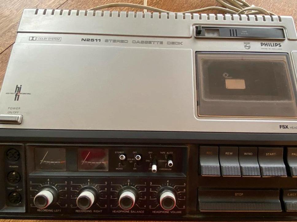 Lecteur de cassettes stéréo N2511, Enlèvement, Simple, Philips