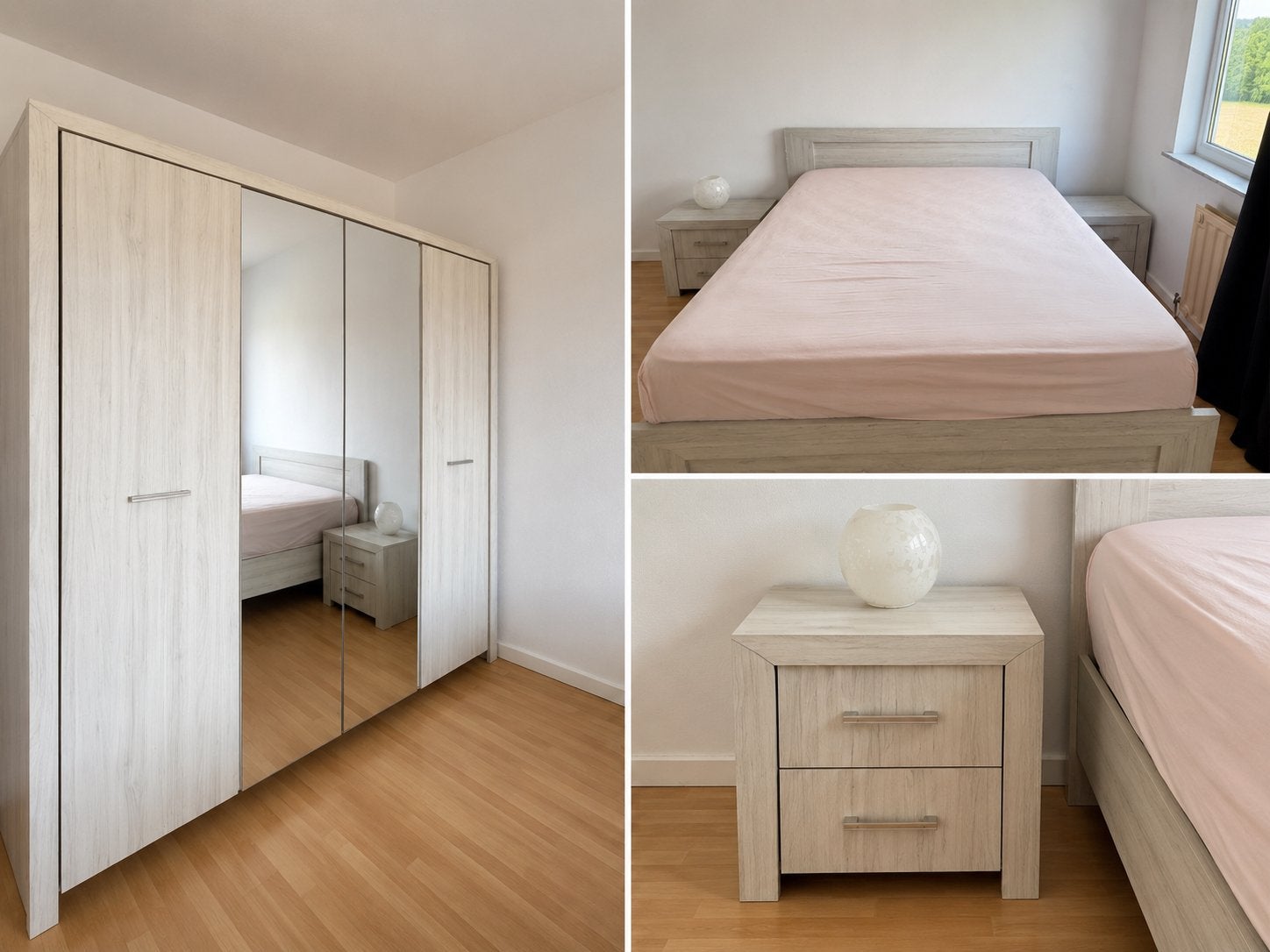 Ensemble de meubles de chambre en bois clair, Maison & Meubles, Chambre à coucher | Chambres à coucher complètes, Enlèvement, Comme neuf