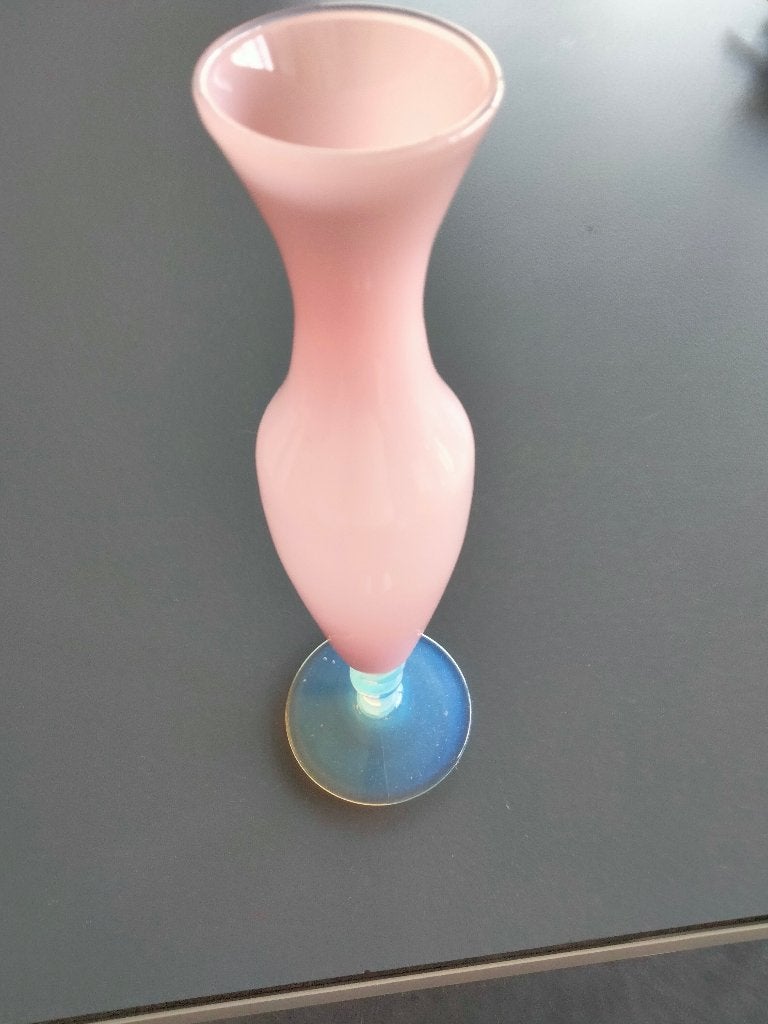 Zeer mooie opaline vaas 25 x 8 cm, Antiek en Kunst, Ophalen