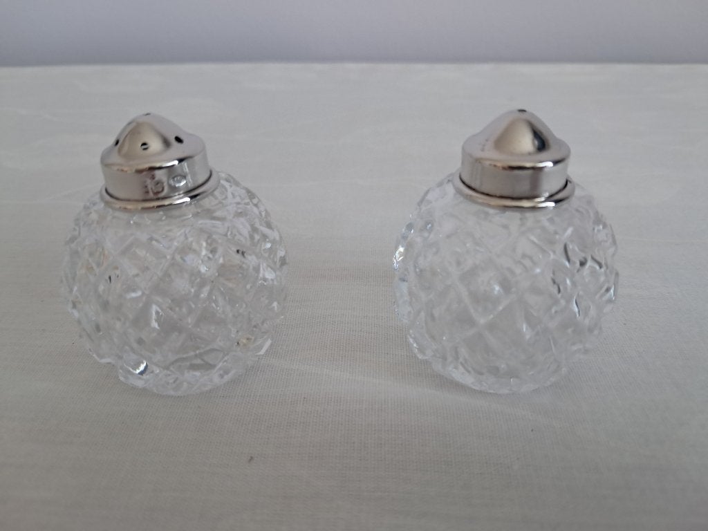 Zout- en peperstrooier Wolfers Frères kristal en zilver, Ophalen of Verzenden, Zilver