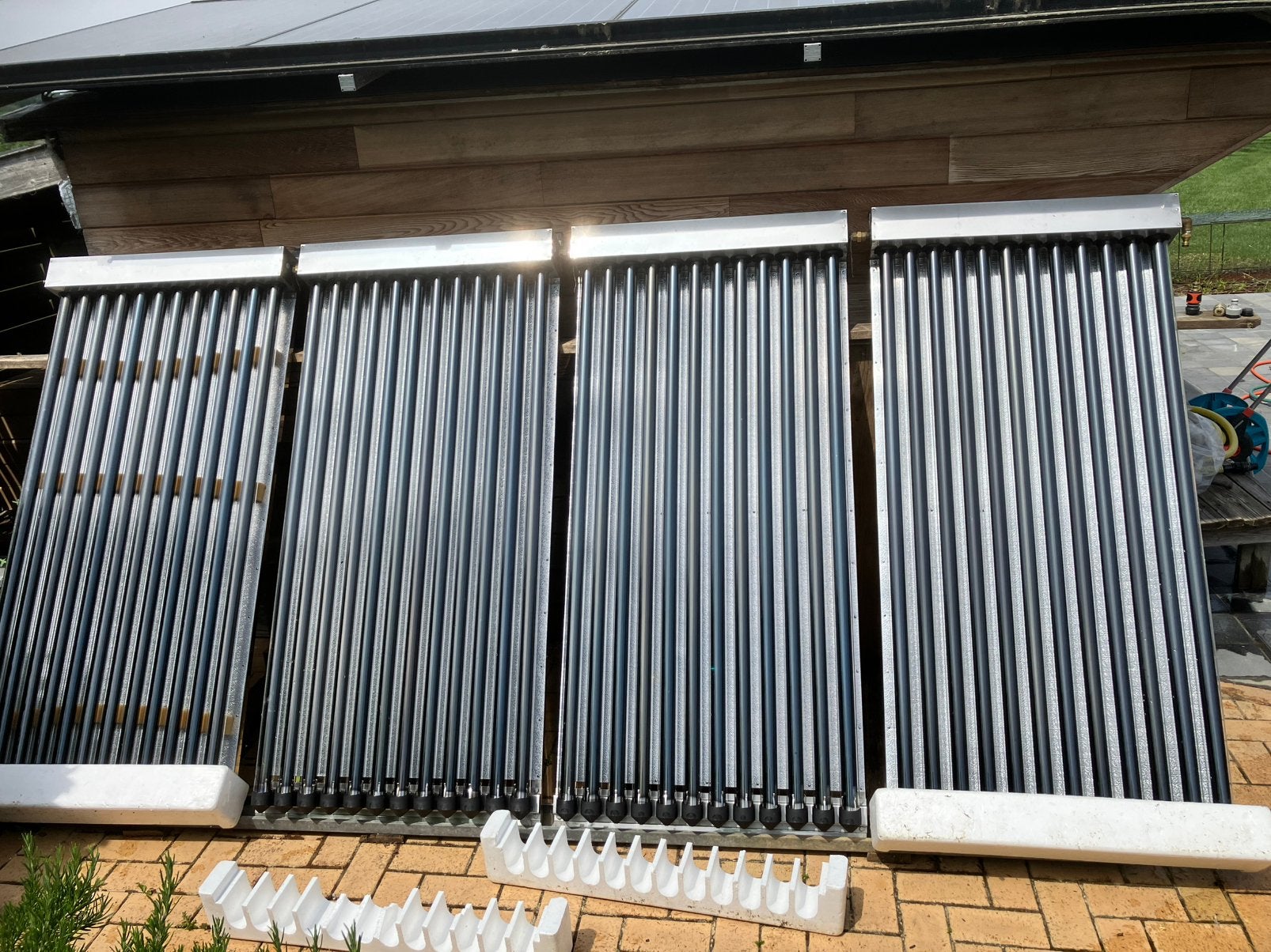 Thermische buis panelen warm water, zwembad, Doe-het-zelf en Bouw, Ophalen, Zo goed als nieuw