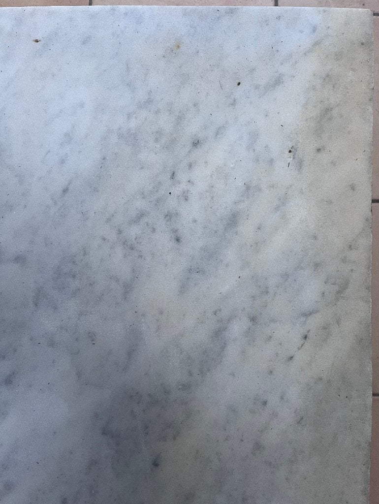 Plateau en marbre blanc veine carrare table (101x49), 100 à 150 cm, Utilisé, Moins de 50 cm, Classique / Vintage / Rétro