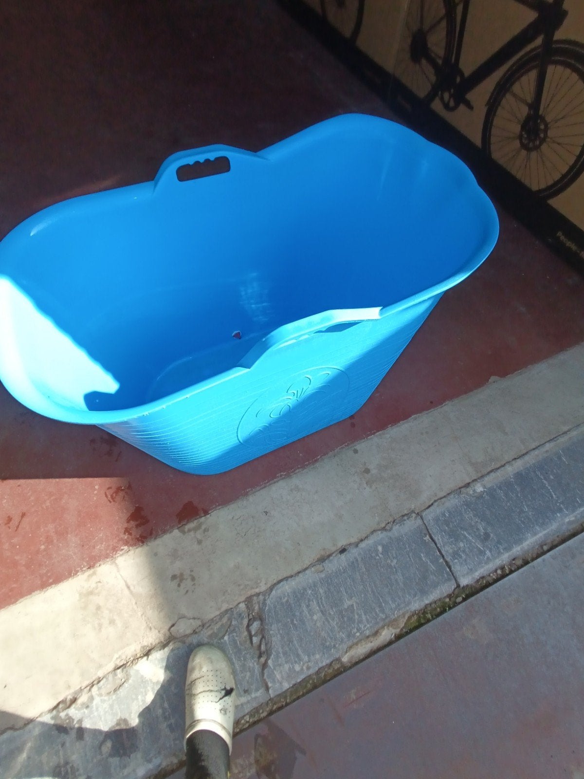 mobiele badkuip in PVC, Ophalen