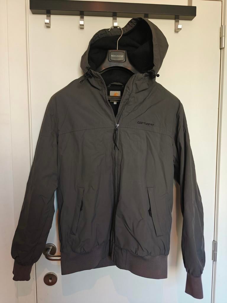 Carhartt WIP hooded sail jacket (porphyry black) maat S  , Kleding | Heren, Jassen | Winter, Zo goed als nieuw, Maat 46 (S) of kleiner