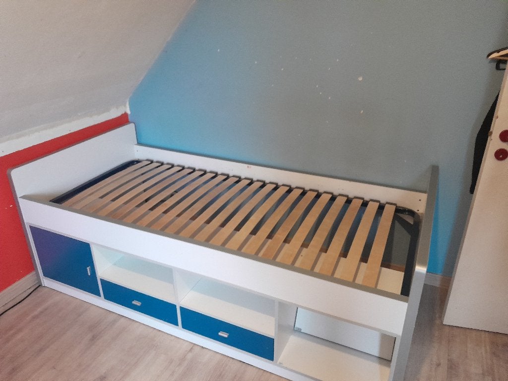 Lit enfant/ado avec rangements, 100 cm, 210 cm, Une personne, Enlèvement