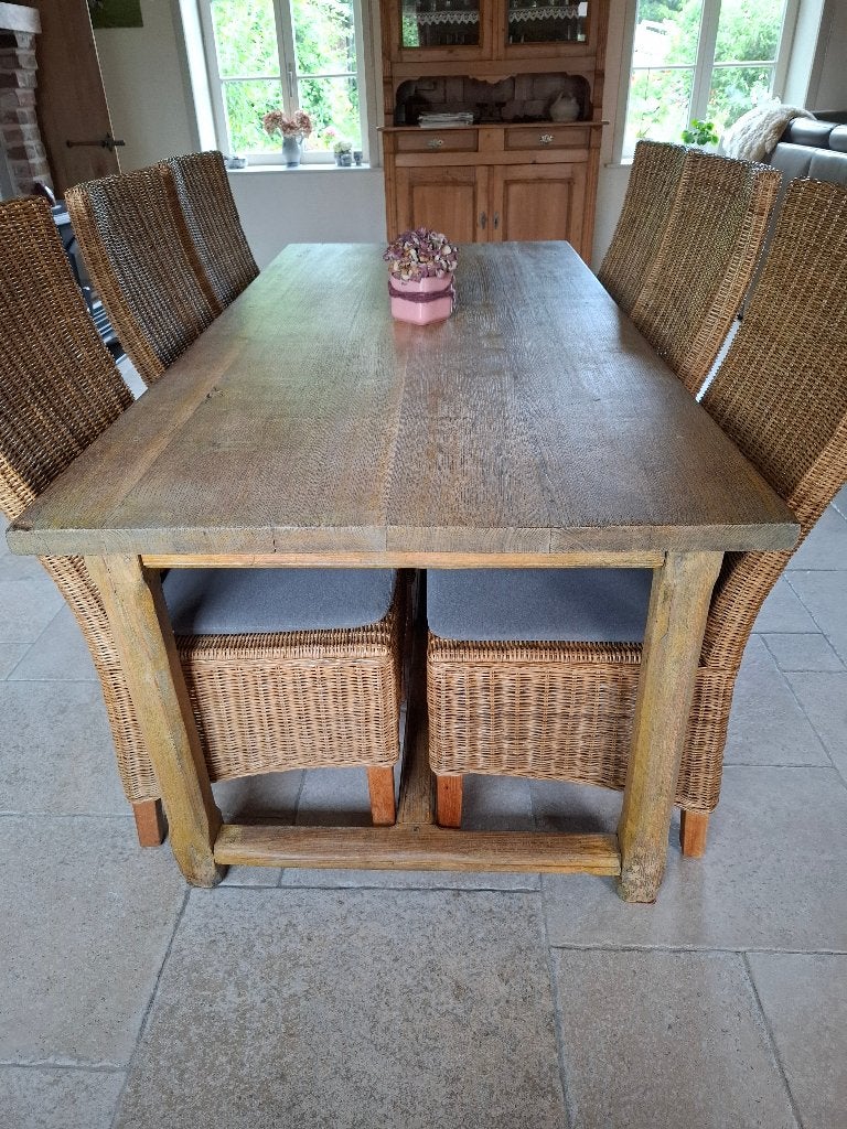 eiken tafel, Ophalen, Gebruikt, Eikenhout, 50 tot 100 cm