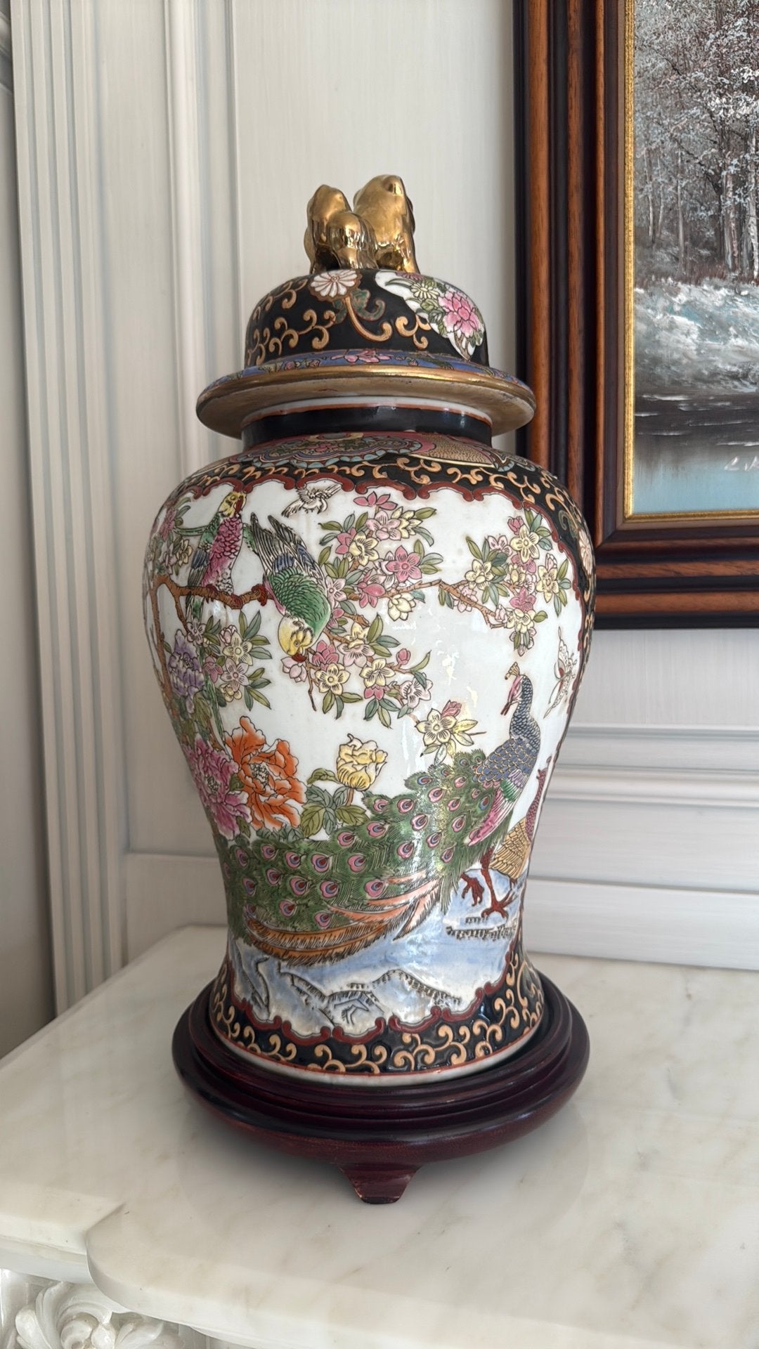 2 vases chinois, Enlèvement, 50 cm, Fait main, Comme neuf