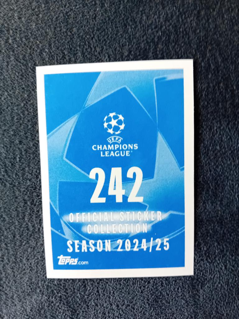 Sticker Topps 24/25 nr 242, Verzamelen, Stickers, Ophalen of Verzenden, Nieuw, Sport