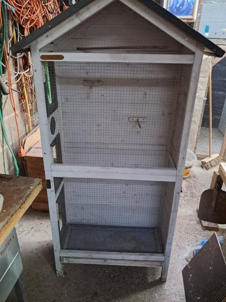 Houten vogelkooi, Ophalen, Gebruikt, Hout, Vogelkooi