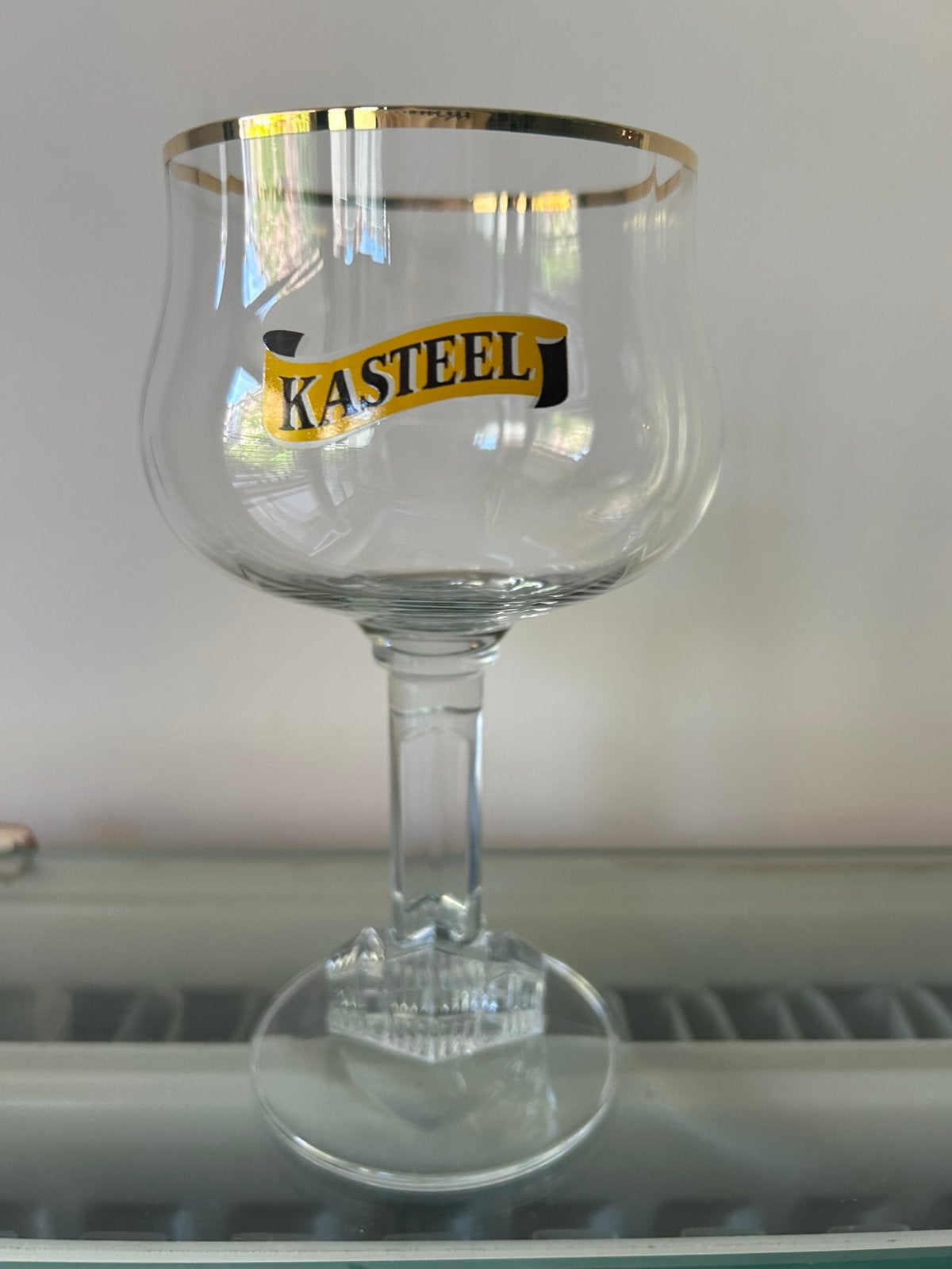 Verres Kasteelbier avec château sur le pied 33cl, Enlèvement, Comme neuf