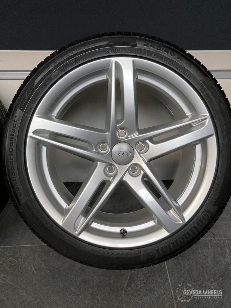 18'' originele Audi A4 B8 / B9 velgen + banden 5x112    8K0, Auto-onderdelen, Banden en Velgen, 18 inch, -, -, Banden en Velgen