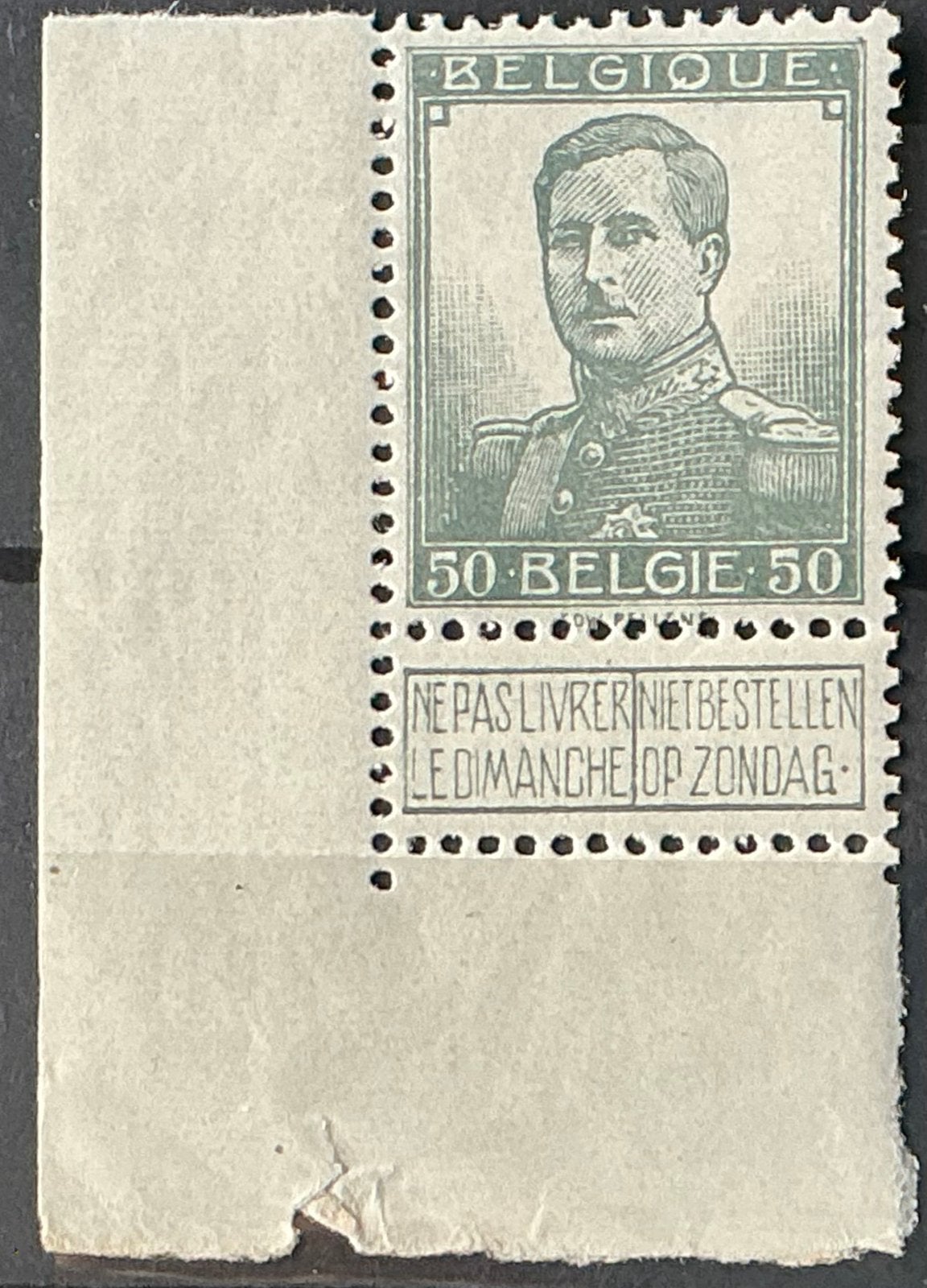 LOT A84. OBP: 115. ALBERT I. MNH ****, Koninklijk huis, Orginele gom, Ophalen of Verzenden, Postfris