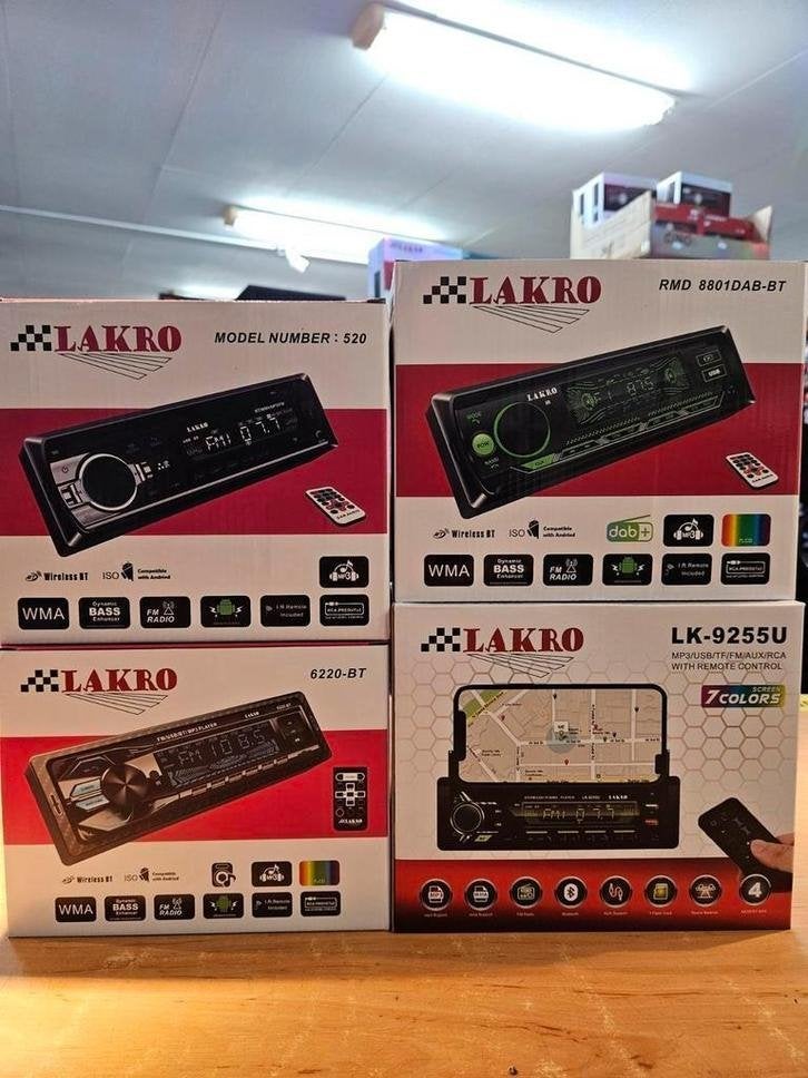 Lakro autoradio met BT-USB-SD-DAB-FM.KLEURE SCHERM