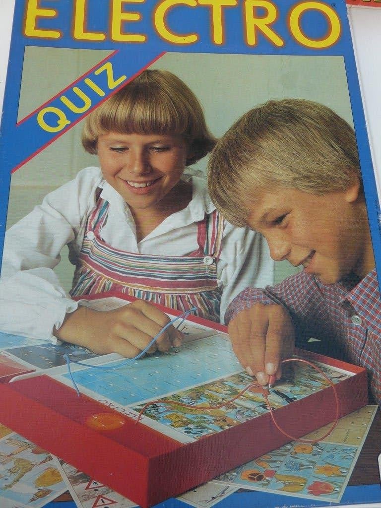 Vintage groot Electro Quiz spel uit de jaren 1980, Een of twee spelers, Ophalen, Zo goed als nieuw, Jumbo