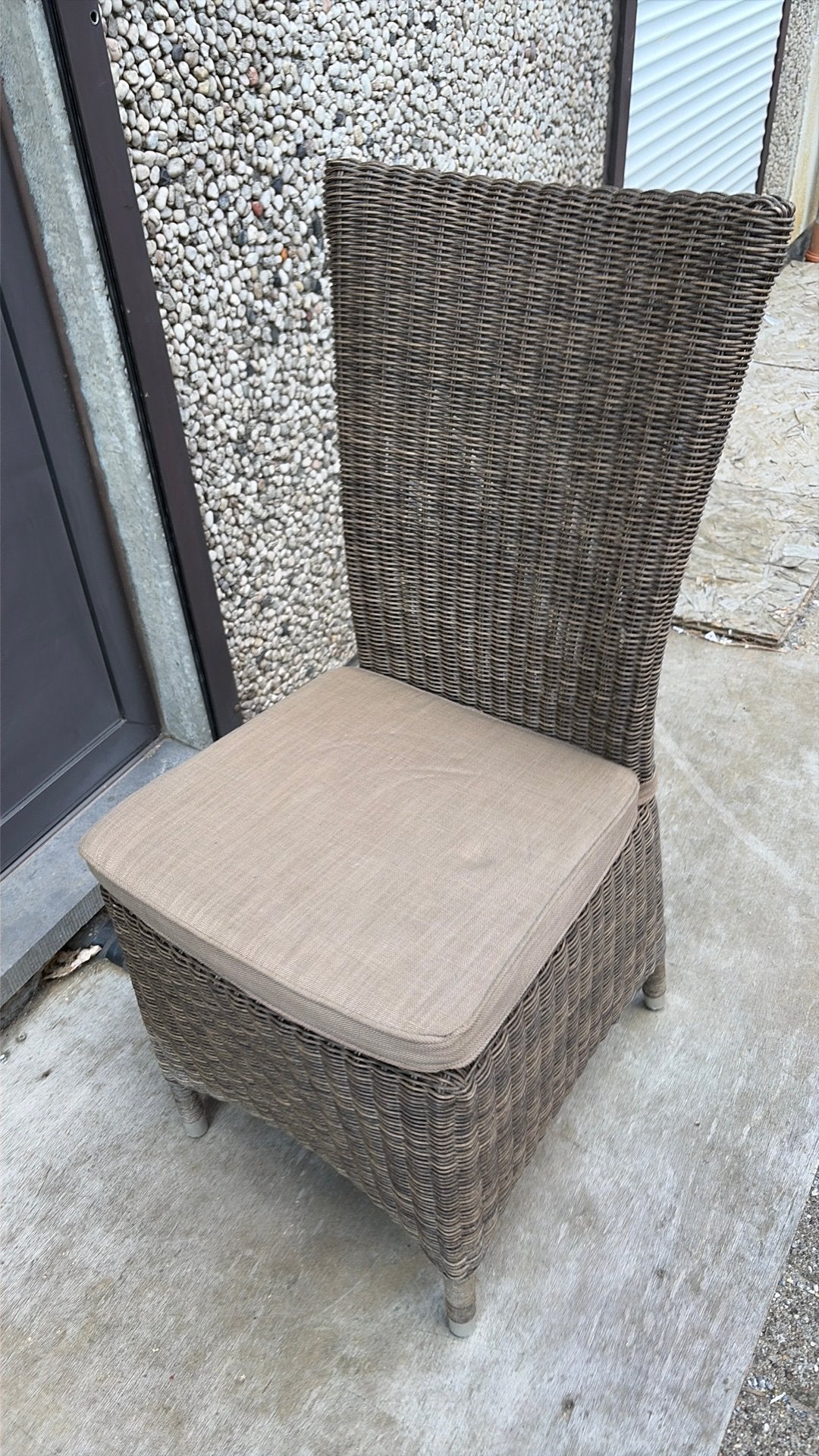 Lot 2 chaises en rotin avec coussins, Tuin en Terras, Tuinstoelen, Ophalen, Gebruikt, Rotan