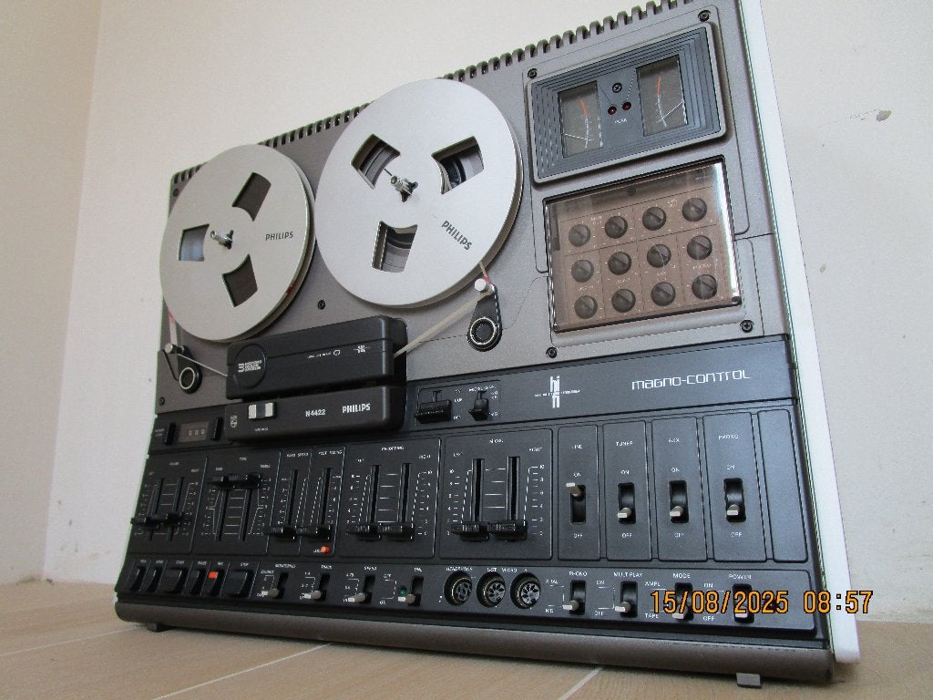 Schitterende Philips N4422 met ingebouwde luidsprekers, Audio, Tv en Foto, Bandrecorder, Ophalen, Bandrecorder, Met stofkap