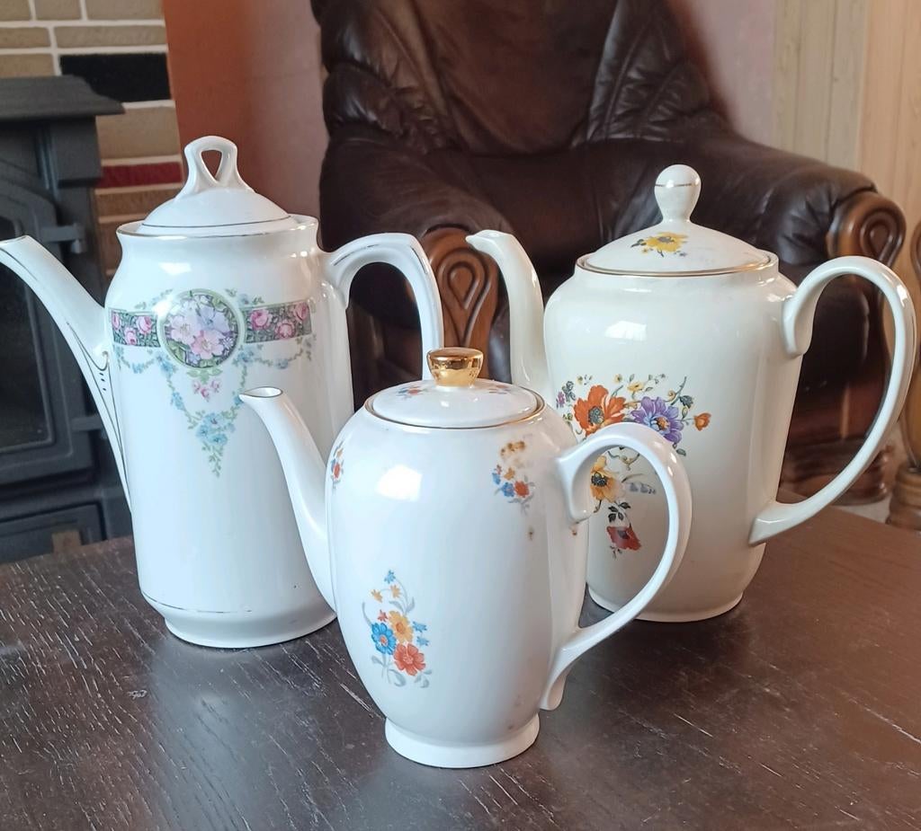 Koffie of theepot, Enlèvement, Utilisé