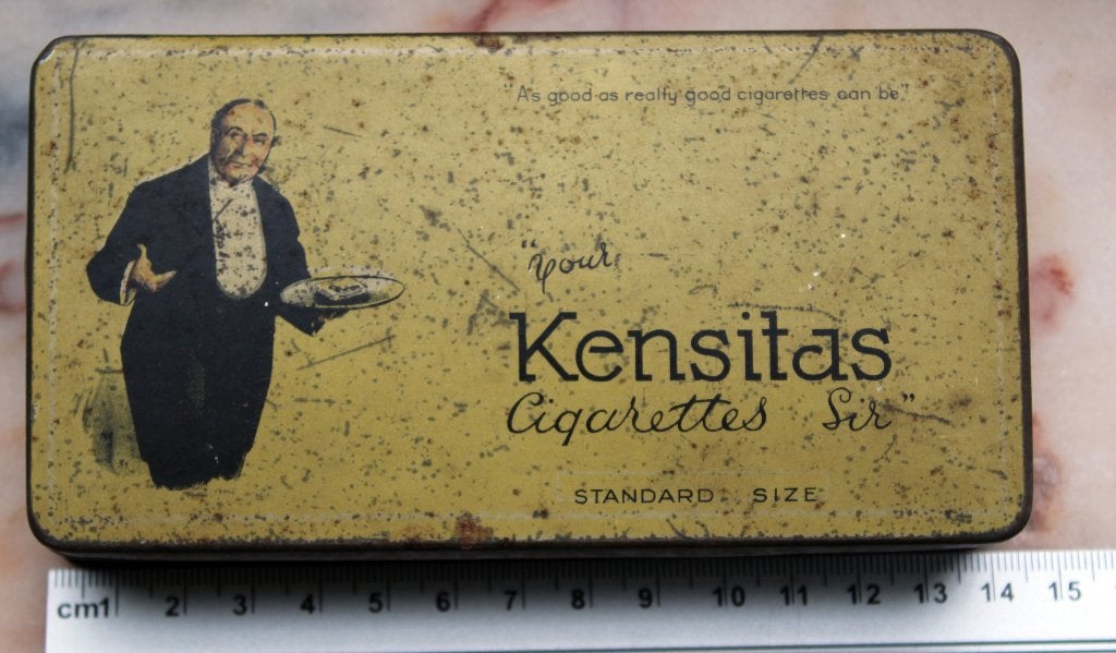 Cigarettes Kensitas, Collections, Articles de fumeurs, Briquets & Boîtes d'allumettes, Enlèvement ou Envoi, Utilisé, Boite à tabac ou Emballage