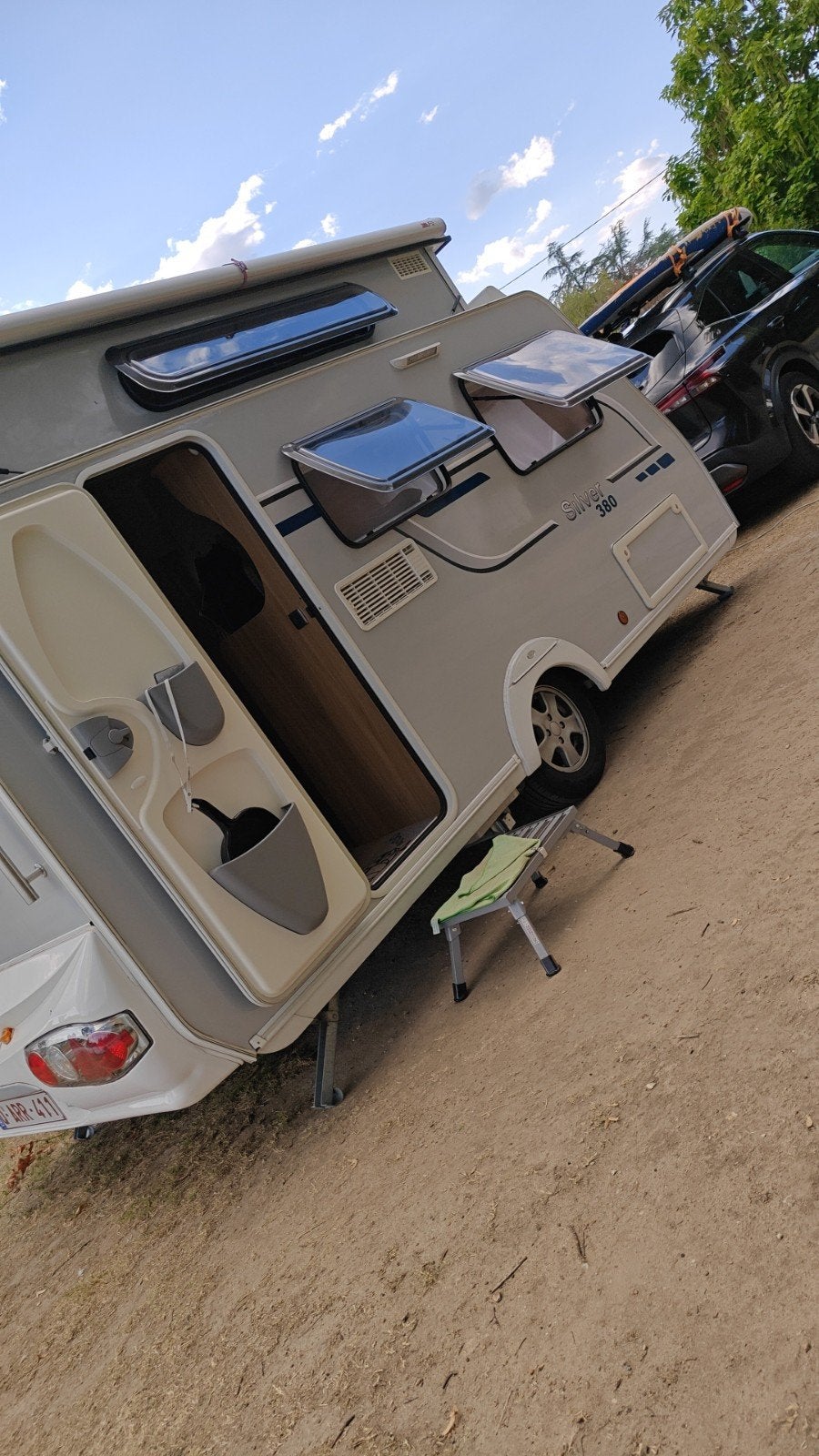 caravane trigano Silver 380 avec déménageur, auvent, auvent, Caravanes & Camping, Lit relevable, Trigano, 4 à 5 mètres, 750 - 1000 kg