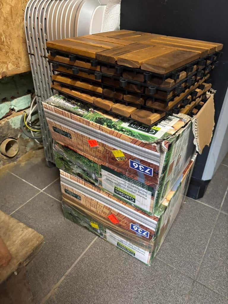 Nieuwe terrastegels 25 stuks, Tuin en Terras, Ophalen, Nieuw