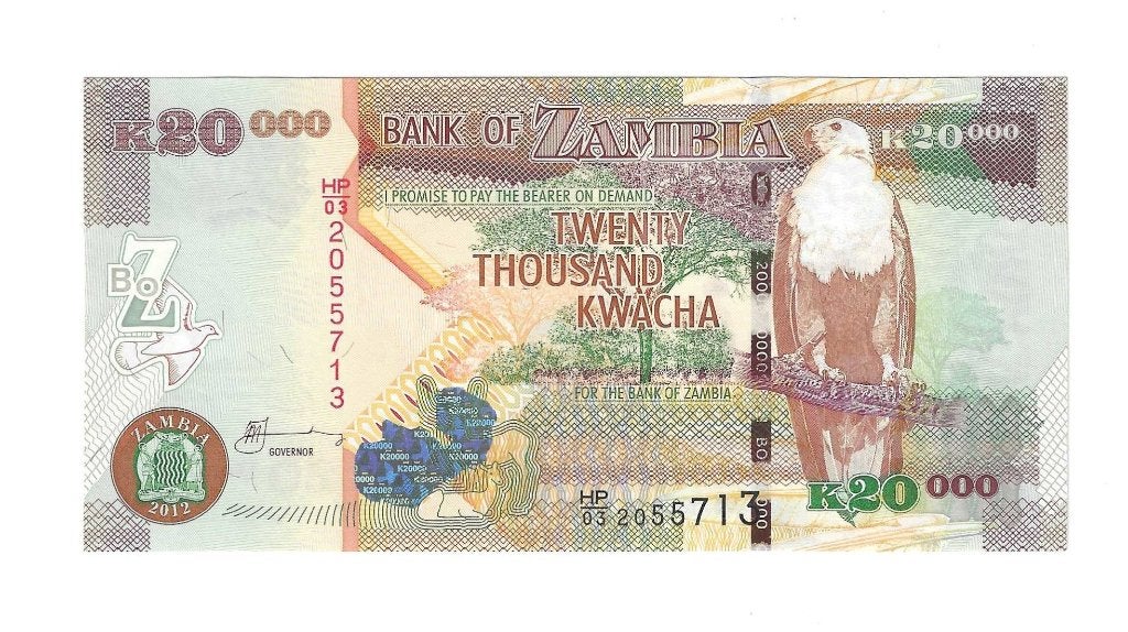 Zambia, 20.000 Kwacha 2012, UNC., Timbres & Monnaies, Billets de banque | Afrique, Enlèvement ou Envoi, Zambie