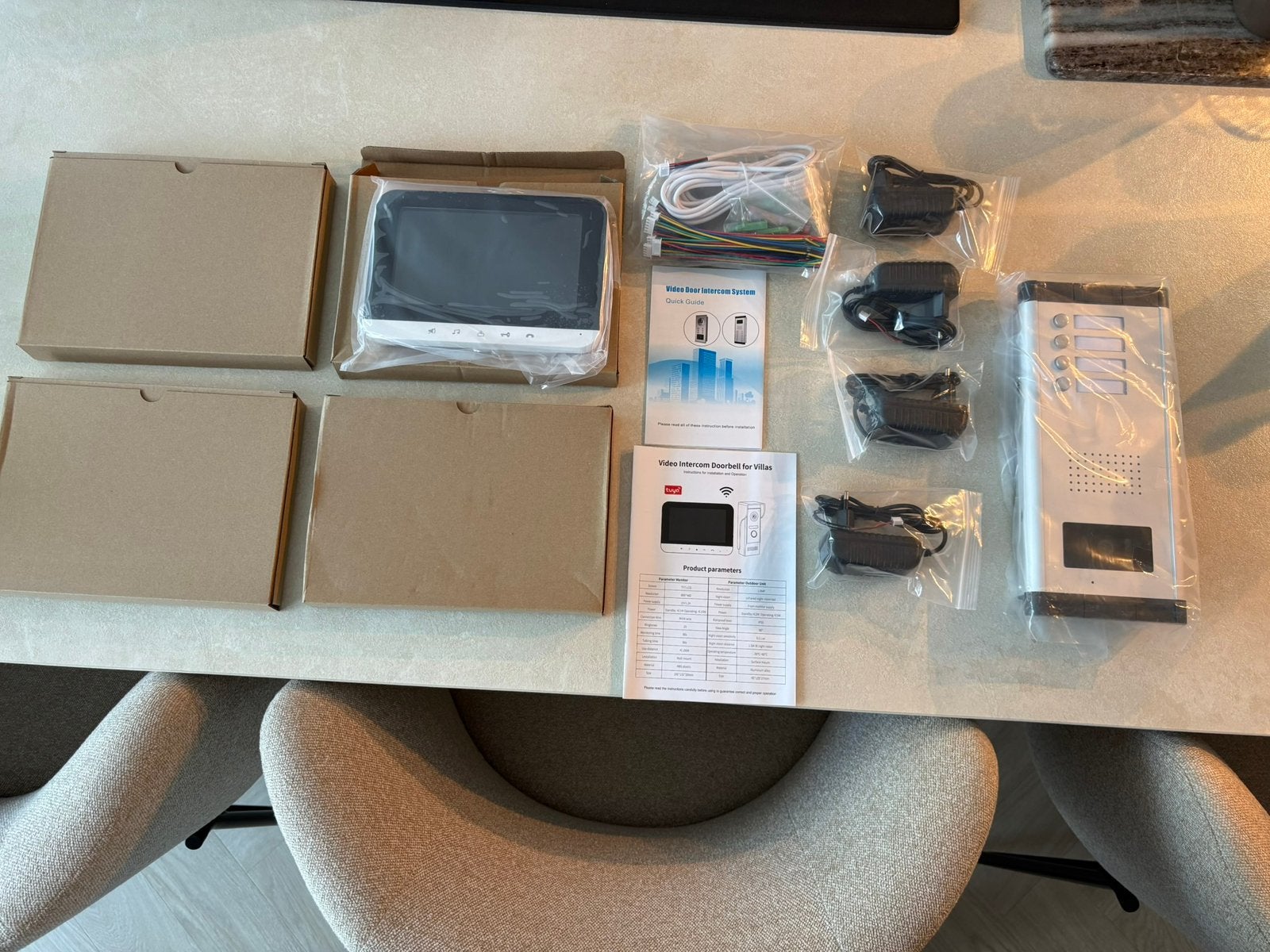 Visiophone pour 4 appartements (avec ouverture de porte), Maison & Meubles, Enlèvement ou Envoi, Compatible avec les smartphones