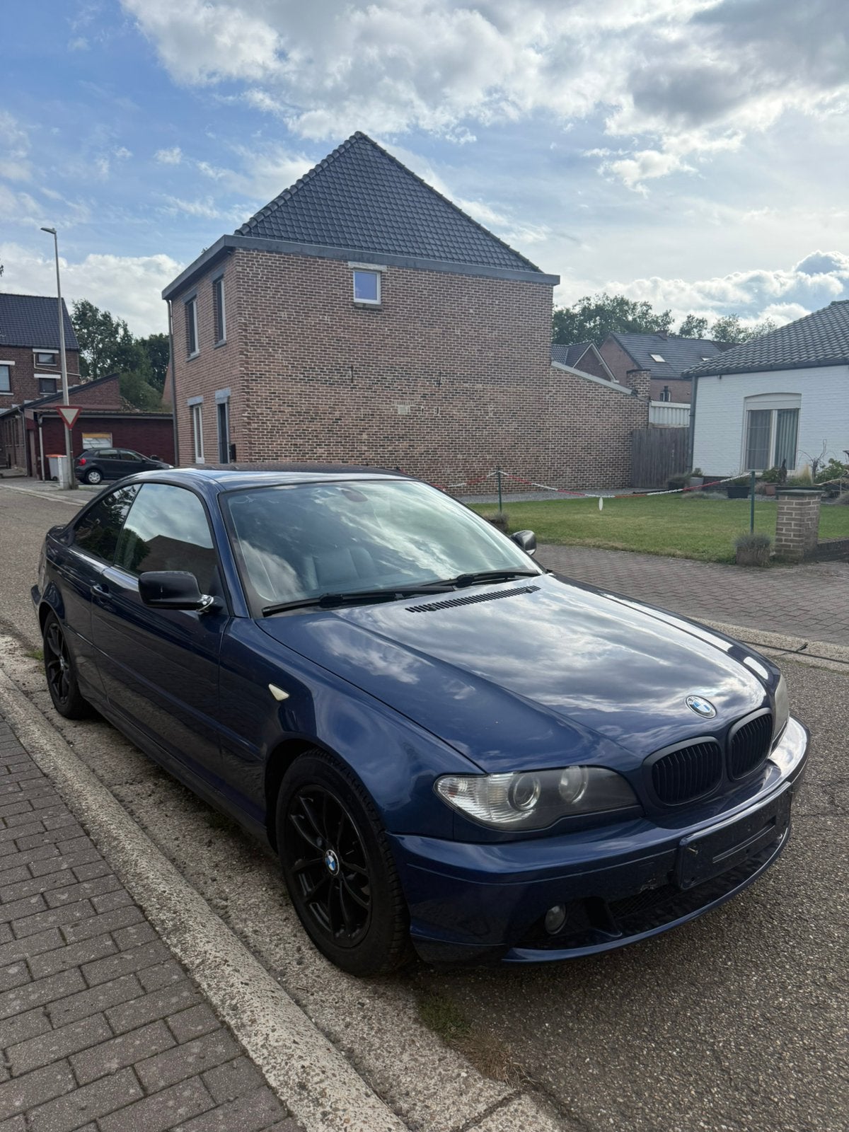 Bmw 318 CI, Bwj 2004, 165.000km, Airco, Auto's, Achterwielaandrijving, Zwart, Blauw, Leder
