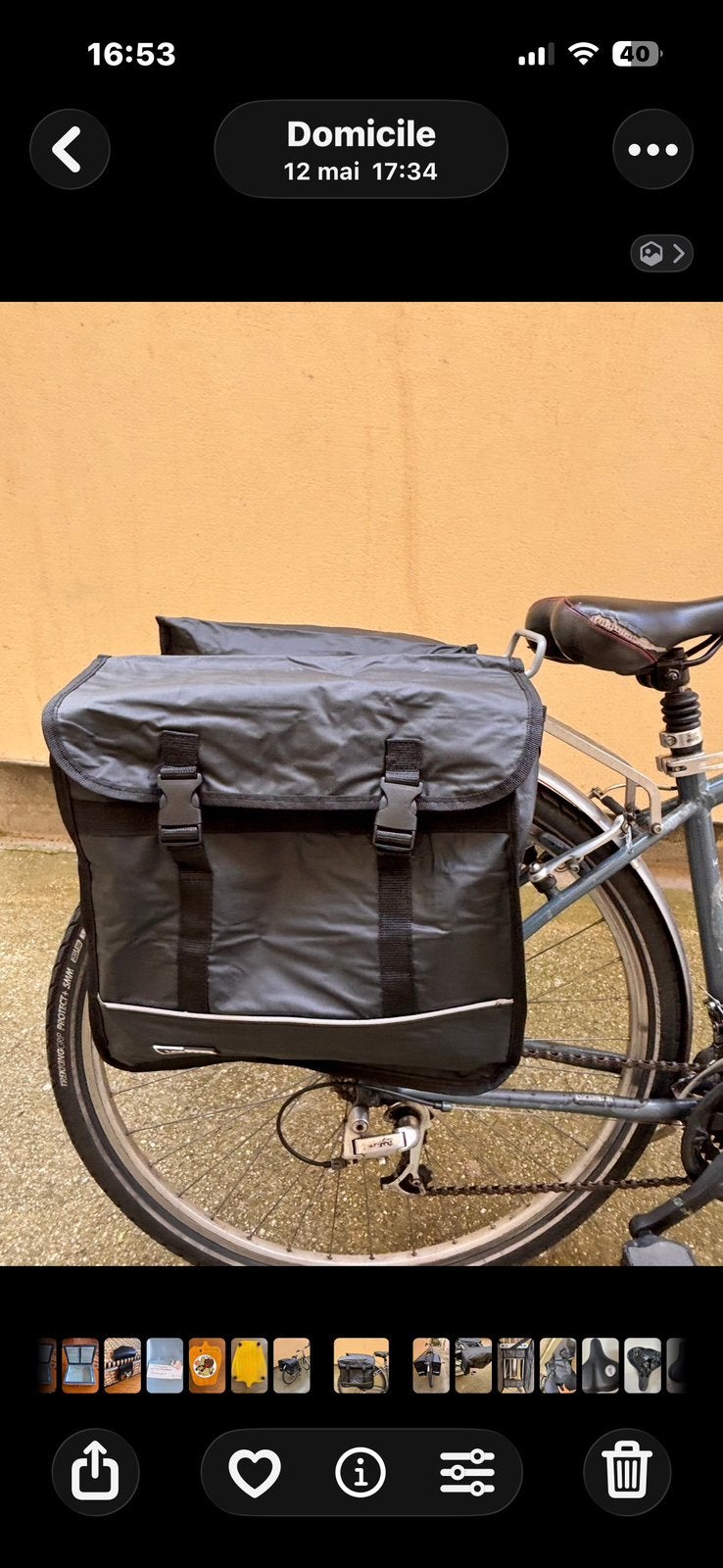 Sacoches de vélo noires NEUVES en bisonyl imperméables-, Enlèvement ou Envoi, Neuf