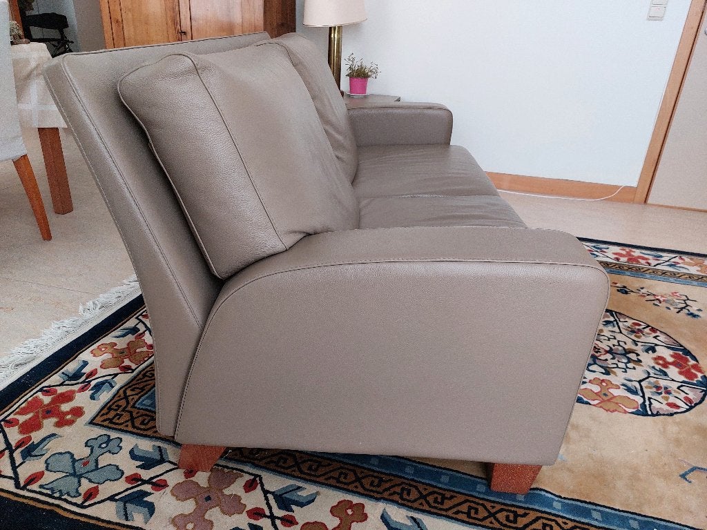 Canapé en cuir 2 places, Moins de 75 cm, Classique ( voir photos), Enlèvement, Utilisé