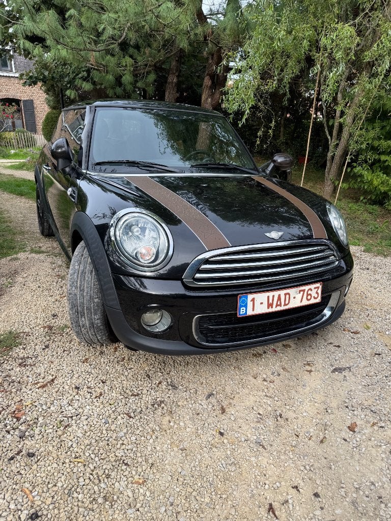 Mini Cooper One d, Auto's, Voorwielaandrijving, Euro 5, Zwart, Leder en Stof