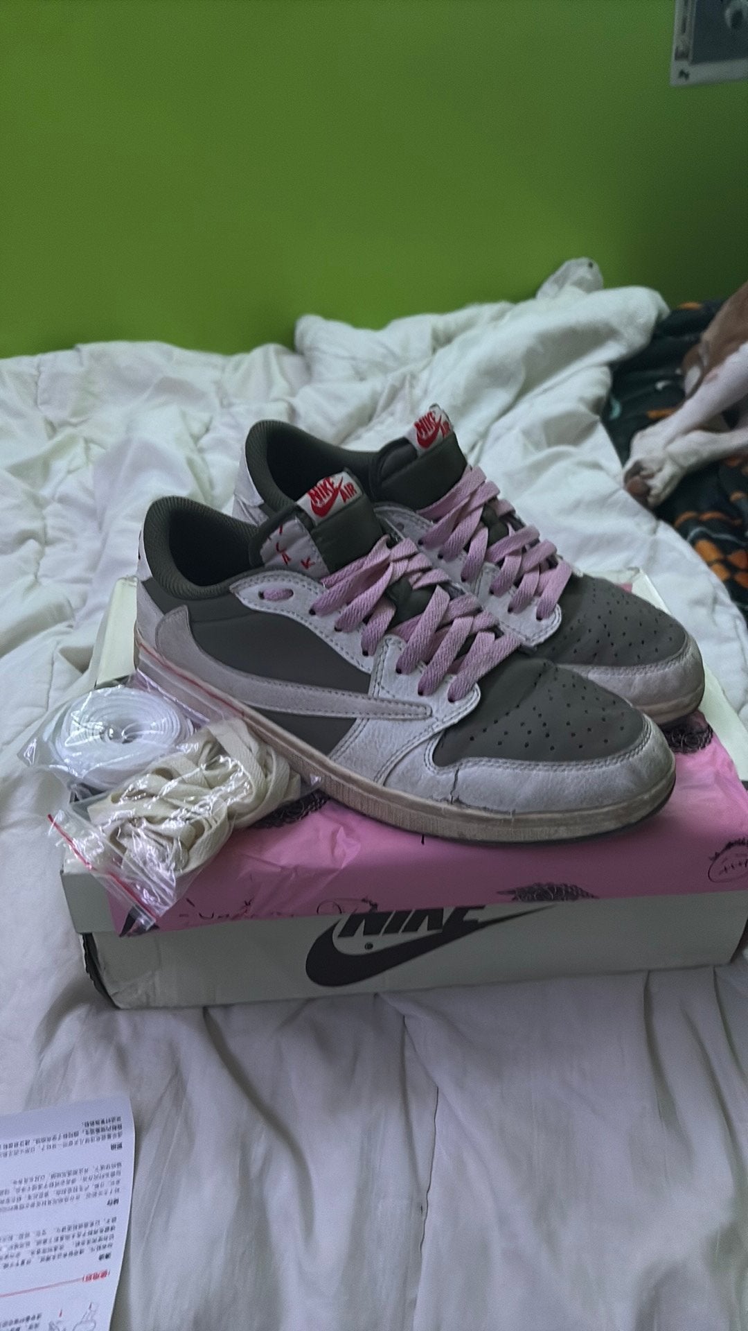 jordan1 low collab met travis scott, Kleding | Heren, Ophalen, Overige kleuren, Zo goed als nieuw, Sneakers
