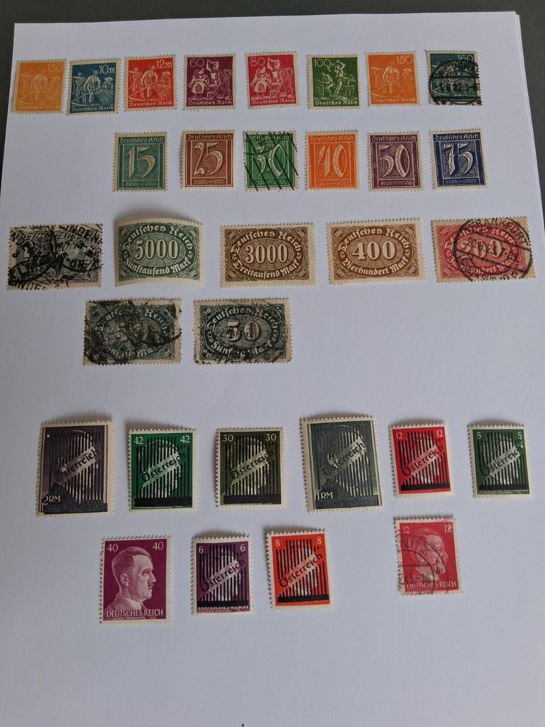 Kleine partij uit Deutsches Reich jaren 20 en 40, Postzegels en Munten, Postzegels | Volle albums en Verzamelingen, Ophalen of Verzenden