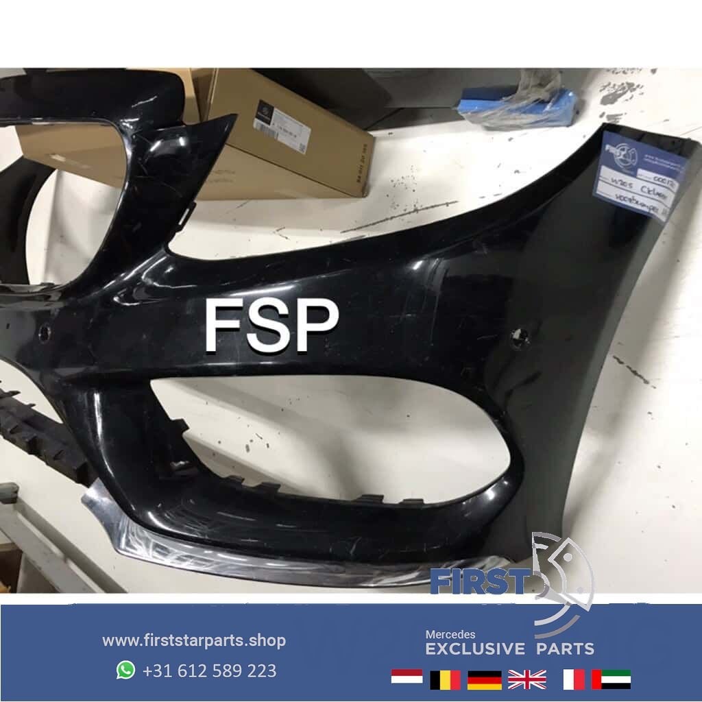 W205 C205 C43 AMG Voorbumper Mercedes C Klasse zwart 43 bump, Utilisé, -, Avant, -