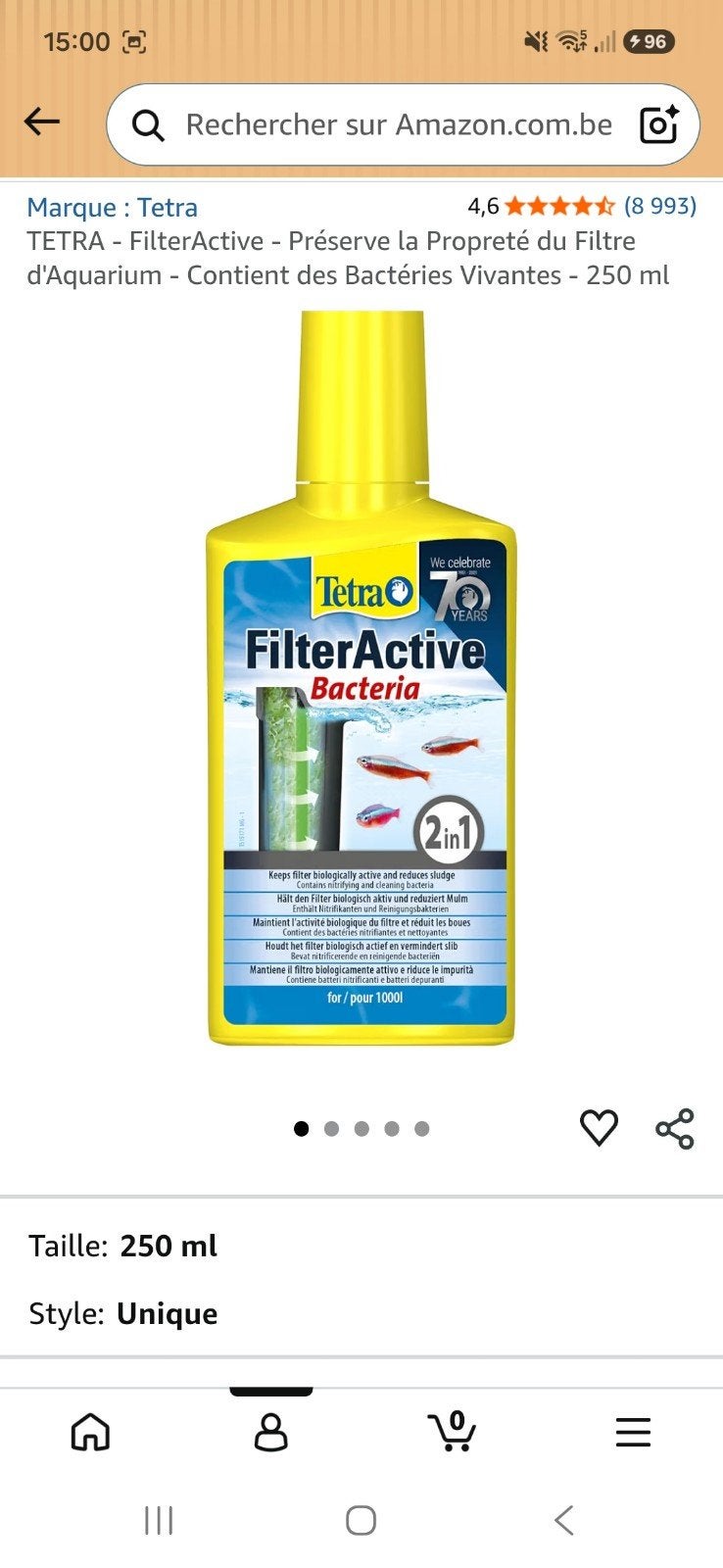 TETRA - FilterActive - Préserve la Propreté du Filtre d'Aqua, Animaux & Accessoires, Enlèvement, Tetra