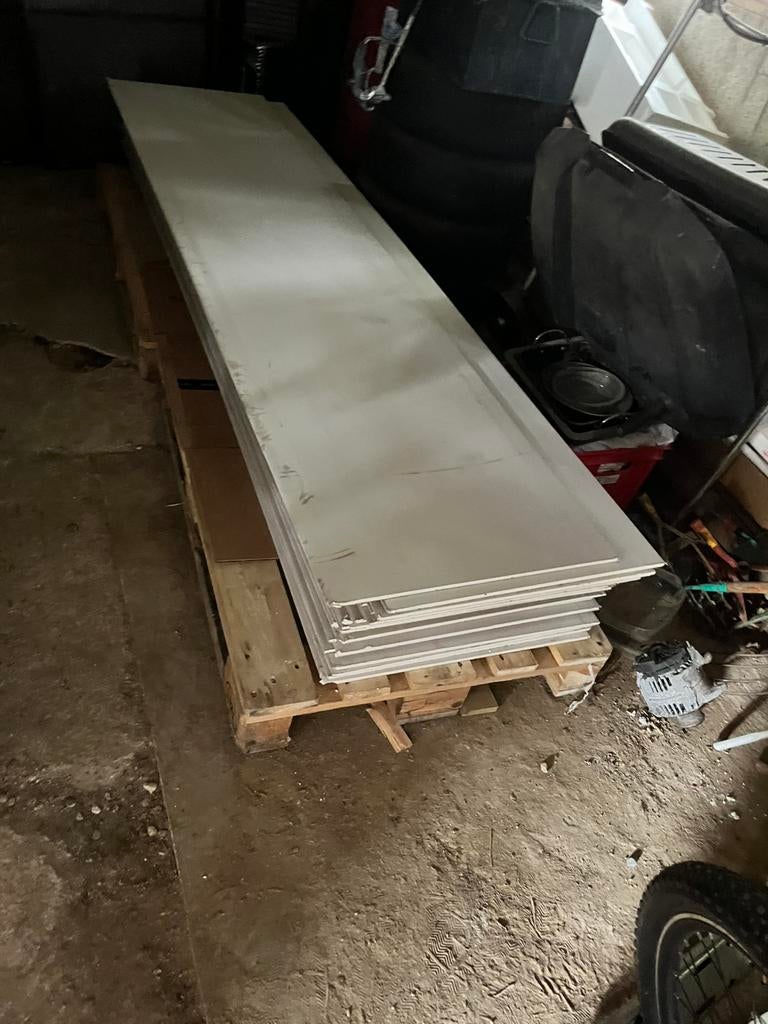 Gyproc-platen van 244 cm 60 cm, 9 mm dik,, Enlèvement, Comme neuf