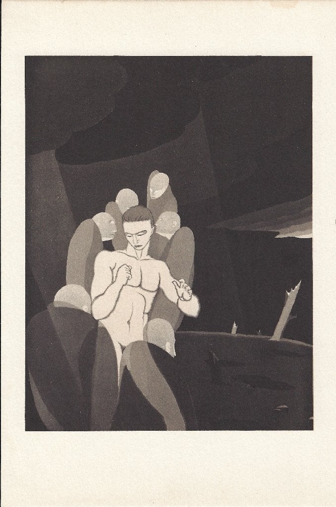 Lithografie - John Vassos - Kubla Khan - 1933 - Art Deco, Personages en Fantasiefiguren, Origineel, Ophalen of Verzenden, Lithografie