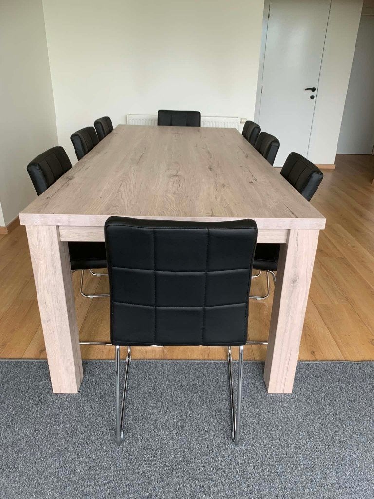 Prachtige eettafel met 8 stoelen – Nieuwstaat, Maison & Meubles, Tables | Tables à manger, Neuf, Chêne, Enlèvement