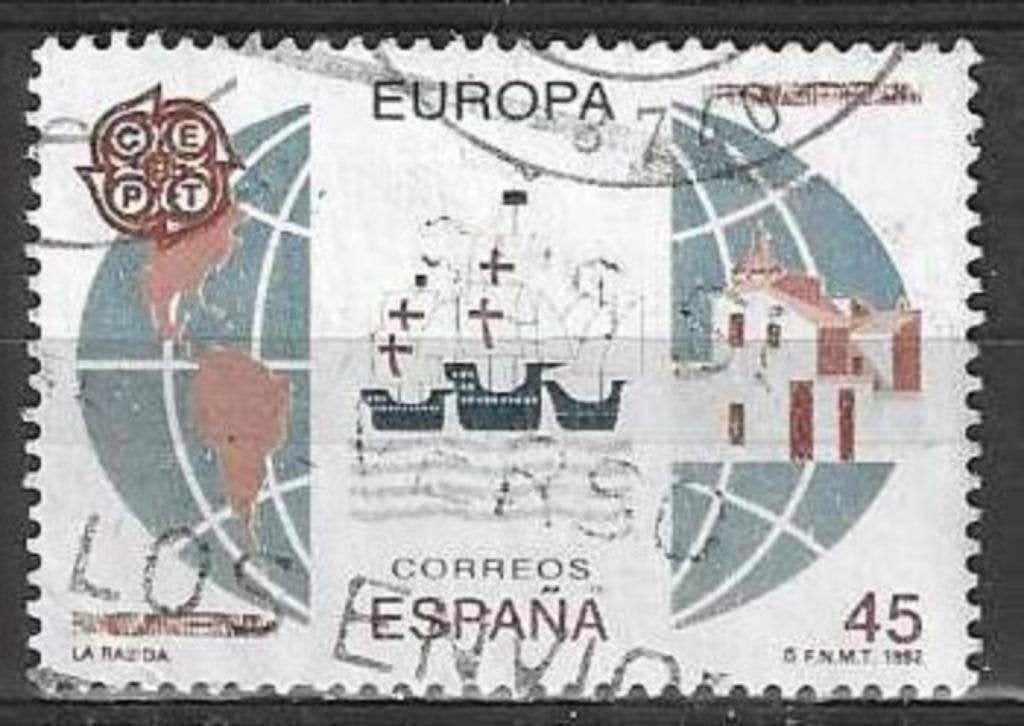 Espagne 1992 - Yvert 2800 - Europe - Discovery America (ST), Envoi, Affranchi