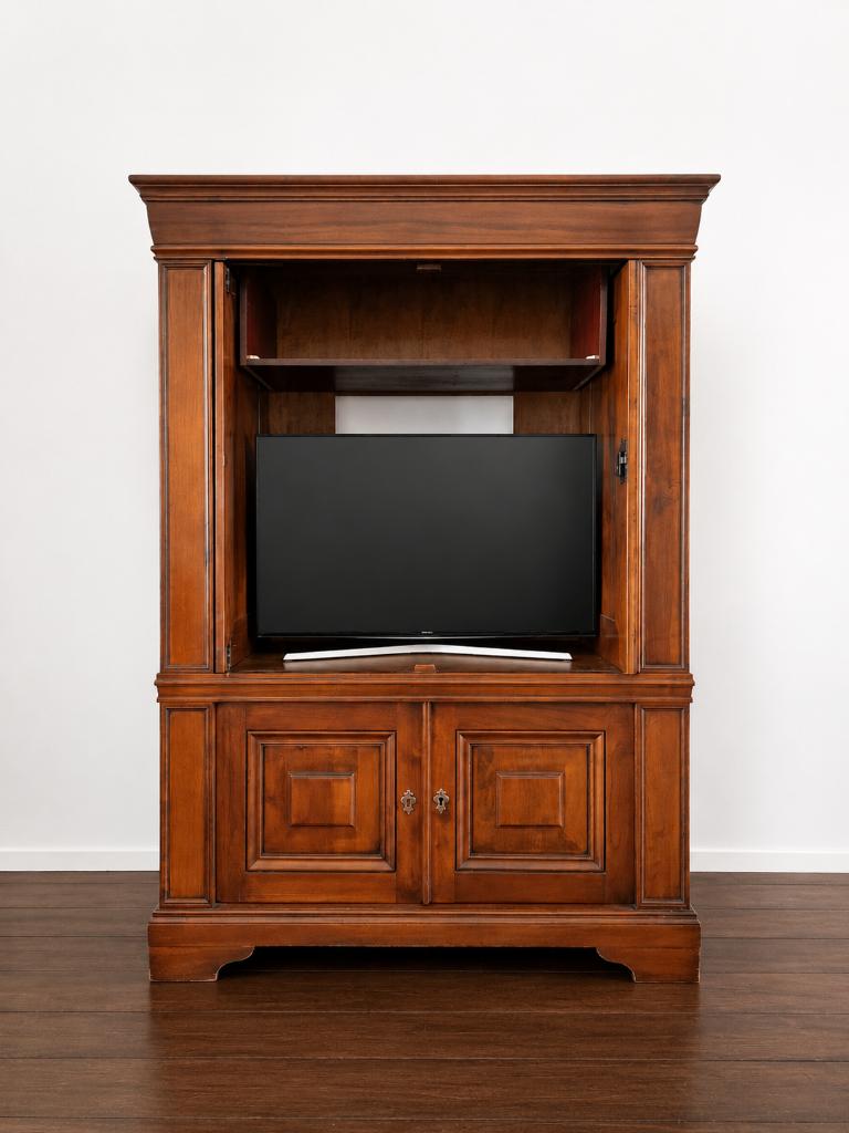 Klassieke houten TV kast, Maison & Meubles, Armoires | Mobilier de télévision, Klassiek, Cerisier, 100 à 150 cm, Utilisé