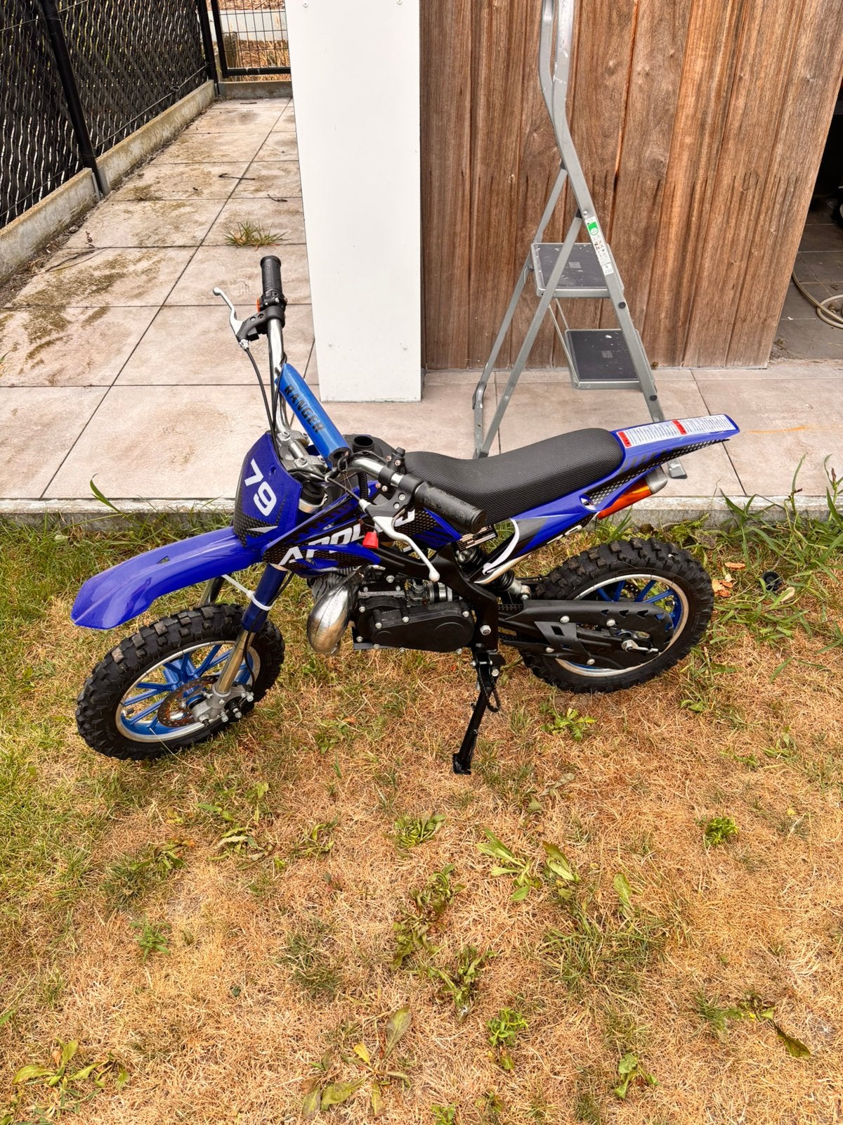 49 cc pitbike 2 takt begrensd op 25 km/u, Ophalen, Velgrem, 49 cc, Pitbike